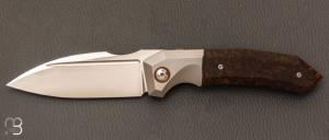   Couteau " Speartak regular " Rag micarta et lame en RWL34 de GTKnives - Thomas Gony