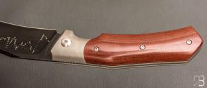    Couteau " Striker " de collection par Olivier Ouertal - Micarta et damas