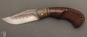   Couteau  "  Superbee " pliant custom par Nicolas Weber - Gidgee ondé stabilisé