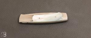   Couteau  "  Swift " Self-Lock  par Scott Sawby - Nacre et ATS34