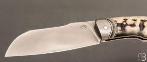    Couteau " Tomo " Cran forcé par Mickaël Moing - XC100 et corne de bélier