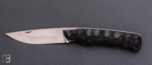   Couteau "Troll Toxifié" pliant par Wildsteer - Pakkawood noir et lame en 14c28