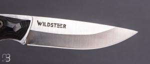   Couteau "Troll Toxifié" pliant par Wildsteer - Pakkawood noir et lame en 14c28