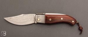   Couteau " Truand Inverse lock " par Tony Ruot - Micarta et lame damas