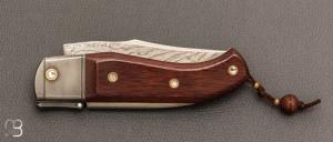   Couteau " Truand Inverse lock " par Tony Ruot - Micarta et lame damas