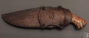  Couteau " Tsavo " de Samuel Lurquin - Acier U10A et bouleau flammé