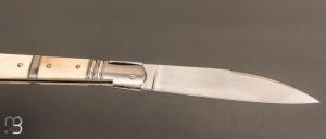    Couteau " Vendetta " custom de Jérôme Bellon - Ivoire de phacochère et RWL34