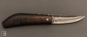   Couteau " XIII " par Martin CLAUDEL - Chêne et sandwich acier ancien et vieux fer feuilleté