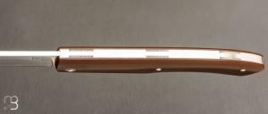    Couteau artisanal pliant par Laurent Gaillard - G10 et 14C28n