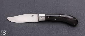   Couteau "cran carr�" Pierre Henri Monnet - Cro�te de buffle et 90McV8
