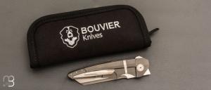     Couteau custom par Bouvier Knives - Bertrand Maxime - Titane / Cristal-Ti et RWL34