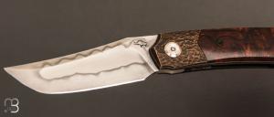   Couteau  " custom " par Guy Poggetti - Bois de fer et lame en acier C130