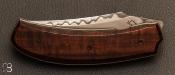 Couteau custom "Orcinu" Gidgee et acier Shirogami N°2 par Guy Poggetti