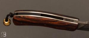 Couteau custom liner lock bois de fer et Shirogami de Garaboux Jean Philippe - Les couteaux de Pi