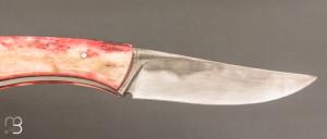    Couteau droit par Nicolas Mestrallet - Atelier du couteau de Vaunaveys - Acier C130 et os