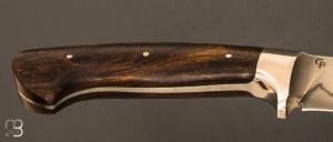 Couteau droit intégral par Grégory Picard - Bois de fer et lame en C105