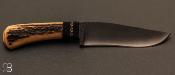 Couteau droit "WKII Tradition" de Winkler Knives - Bois de cerf