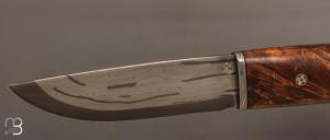 Couteau Droit par Jean Paul Sire - Noyer et lame damas
