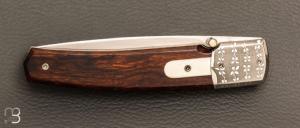   Couteau " liner lock " custom par Philippe RICARD - Bois de fer et RWL34