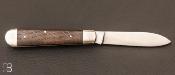 Couteau pliant " LEVIN L" chêne fumé Inox par OTTER - Réf : 261 R RÄU