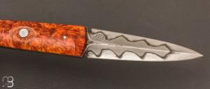  Dague custom par Fabrice Delbart - Forge Celtique - loupe d'érable stabilisée et lame en U10A