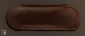  Etui cuir marron pour couteau de poche