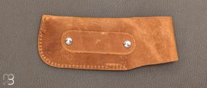 Etui cuir brun pour couteau Old Bear tailles L et XL