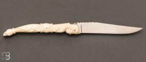    Couteau  "  Laguiole tête de femme " de collection par Isabelle et Pascal Graveline