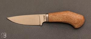 Poignard  "  Willy "  micarta naturel par Lionsteel - WL1.CVN