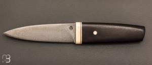   Couteau " Shean Dhu " de Jean Paul Sire - Ébène et damas