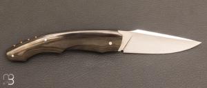 Couteau "  Slipjoint " custom par Romain Lopez - Fibre de carbone et RWL-34