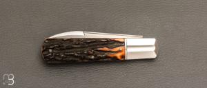    Couteau " Barlow " de Ken Steigerwalt - Amber Stag et RWL-34