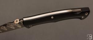   Couteau " Spartan "  custom lock-back par Raphaël Durand - G10 et lame en damas de Samuel Lurquin