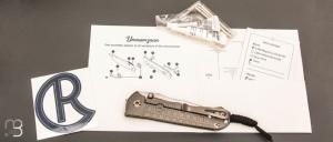    Couteau  " Umnumzaan Tanto Monkey Edge Frag Pattern " de Chris Reeve