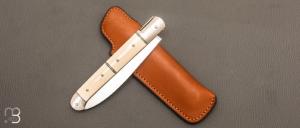  Couteau  "  Yssingeaux" par Romain Alvarez - RWL34 et ivoire de mammouth