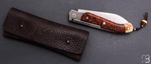   Couteau " Bohémien T-Lock " par Tony Ruot - Bois de fer et RWL34