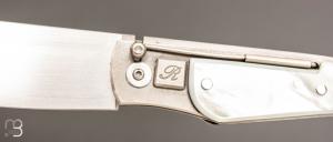   Couteau " Bohémien " par Tony Ruot - Nacre et RWL34