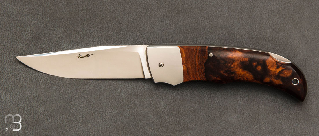 Couteau de poche Chantou bois de fer par Charly Bennica
