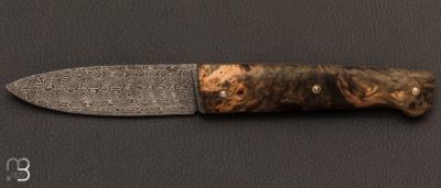 Couteau de poche AG335 Erable teinté et stabilisé Damas
