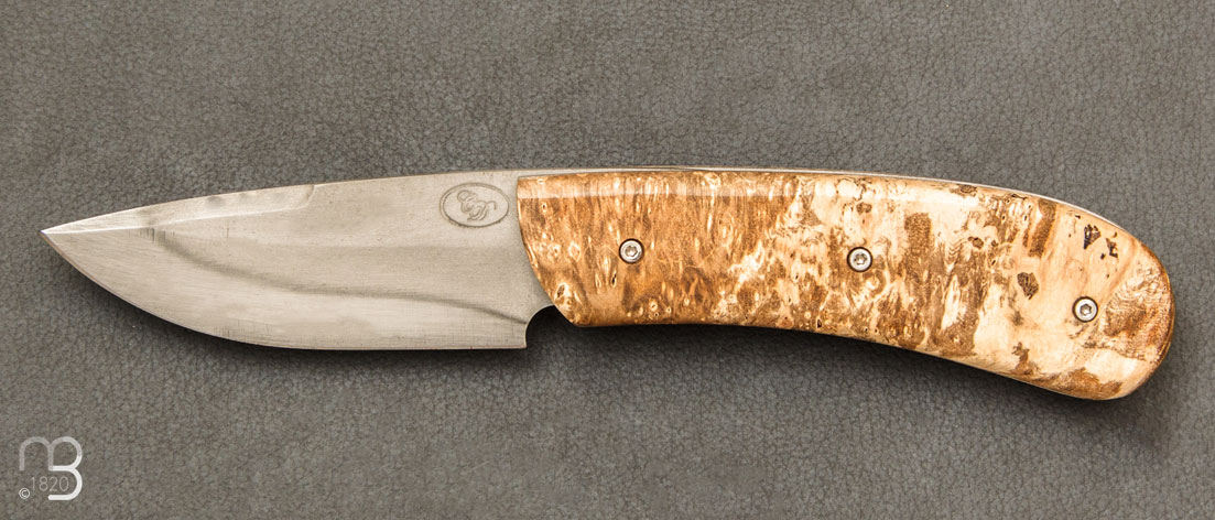 Couteau pliant modèle Bédoulen de Daniel Cerbera - Peuplier Stabilisé