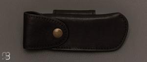 Etui pour couteau Atelier 1515 cuir de veau noir