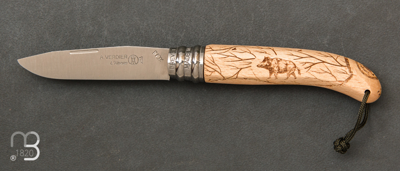 Alpage Wild boar Hunt Beech pocket knife