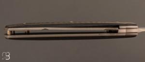  Couteau  " Manganu custom " par Guy Poggetti - Fibre de carbone et 14c28N