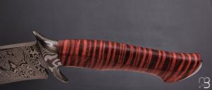   " Integral Bowie " custom knife par Oliver Goldschmidt - érable ondé et damas