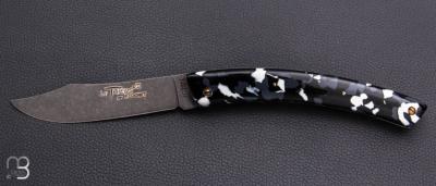   Couteau Le Thiers 13CM par Cognet -  Acétate Camo et 14c28N