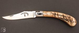 Couteau de poche pliant Capuchadou 12cm Corne de bélier