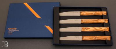 Coffret de 4 couteaux de table Facette Opinel en olivier