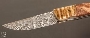  Couteau 1515 collection " Chambord " par Manu Laplace - Platane et lame damas