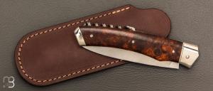   Couteau " 1820 2 pièces " custom par Mathieu Herrero - Bois de fer et lame en 14C28N