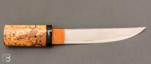   Couteau  "Aïkuchi " fixe par Citadel Dep Dep - Hêtre debout stabilisé